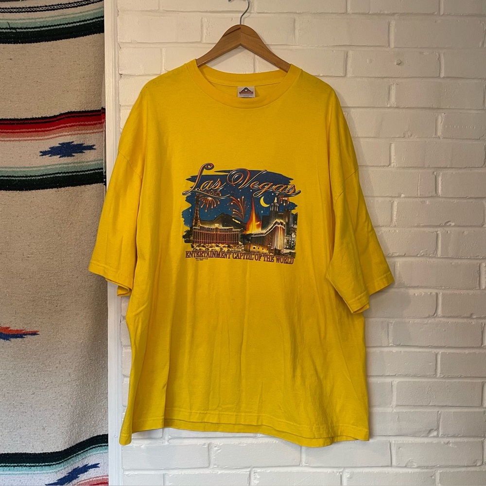 Astyle Vintage Yellow Las Vegas Graphic T-Shirt Men’s Size 3X